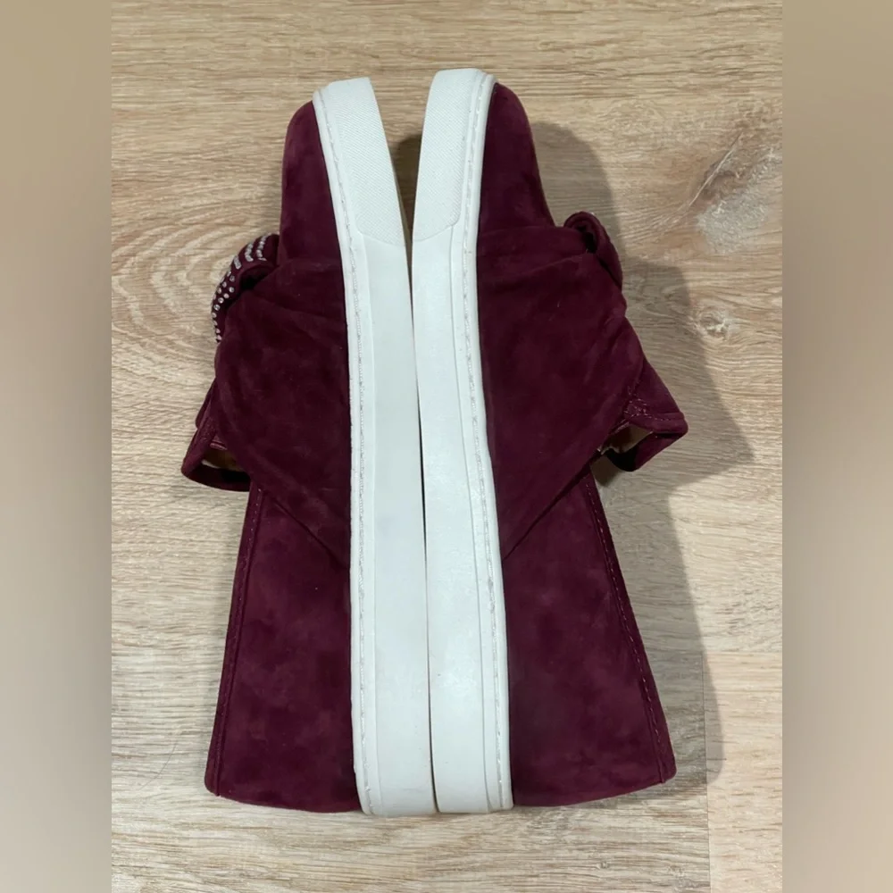 NEW Vince Camuto Burgundy Barita Suede SlipOn Studded Sneaker Size 7.5 - Picture 6 of 9